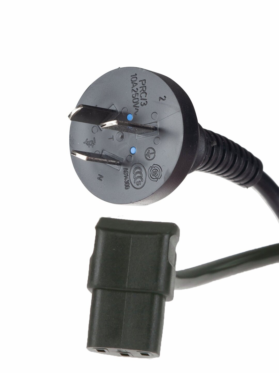 Mains cable 230V, CNL-shaped IEC socket