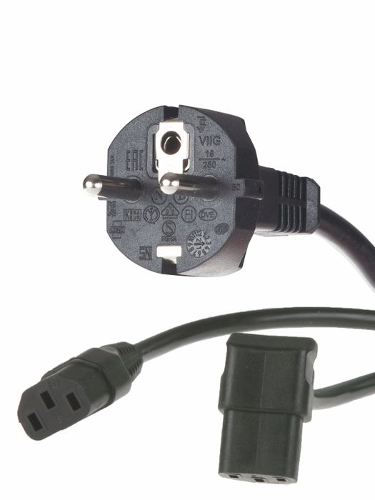 Ice Power Plug Mains cable with CEE plugand 1 x ICE socket straightand ...