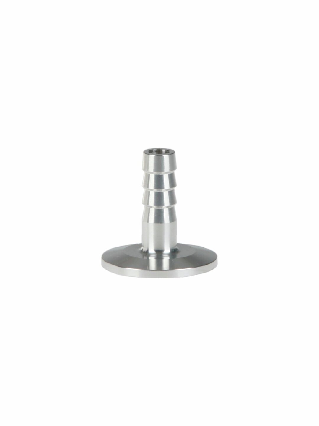 Small flange, aluminum, KF DN 25,with hose nozzle for tubing i.d. 10 mm