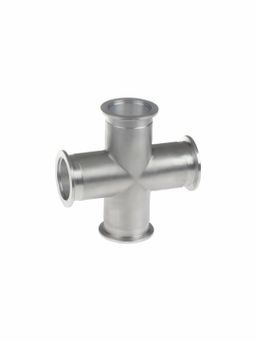 Cross piece, stainless steel,KF DN 16/16/16/16