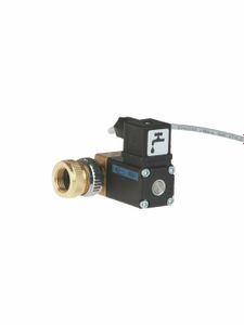 Coolant valve VKW-B, VACUU·BUS,
DN 1,5 mm, inlet G3/4" / G1/2",
outlet nozzle 6 mm, cable length 2 m
certification (NRTL): C/US