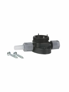 VACUU·LAN® pièce de raccordement A1:support avec vis pour fixation surparoi, 2 x PTFE tuyaux 10/8mm, filetageM35x1,5mm pour les pièces de base B