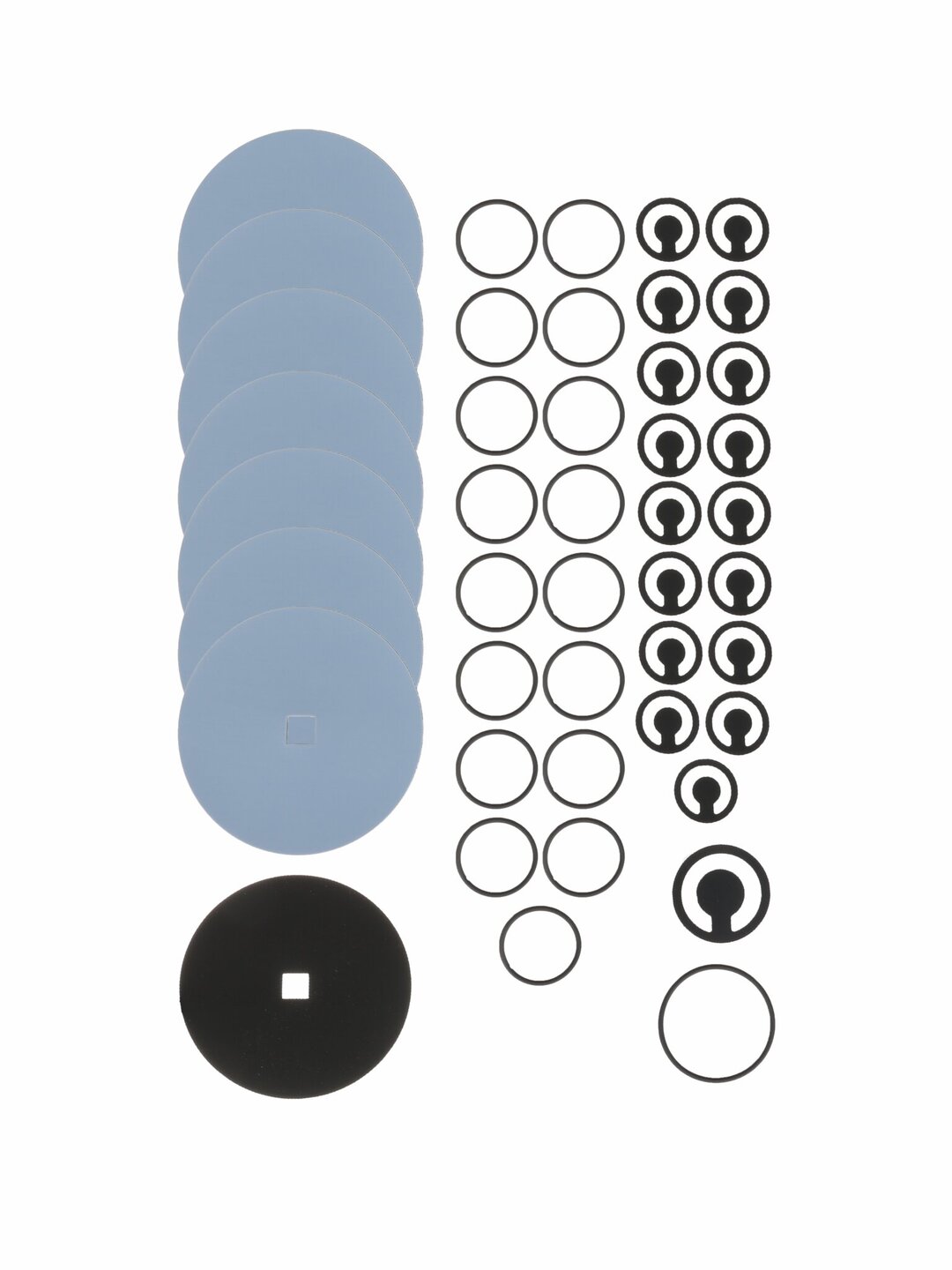 Set of diaphragms and valvesfor MD 12C NT, MV 10C NT