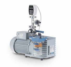 Drehschieberpumpen-P, Vakuum-Messgerät VACUU·VIEW extended, 230 V/50-60 Paket RZ 6, mit Auspuff-Filter, Absperrventil VS 16