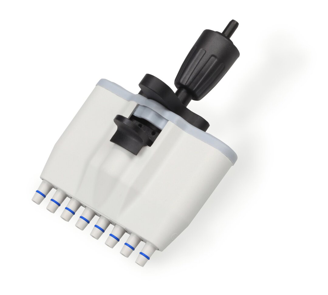 Adaptateur à 8 canaux pour pointesde pipette, avec éjecteur des pointes,pour VacuuHandControl VHCpro