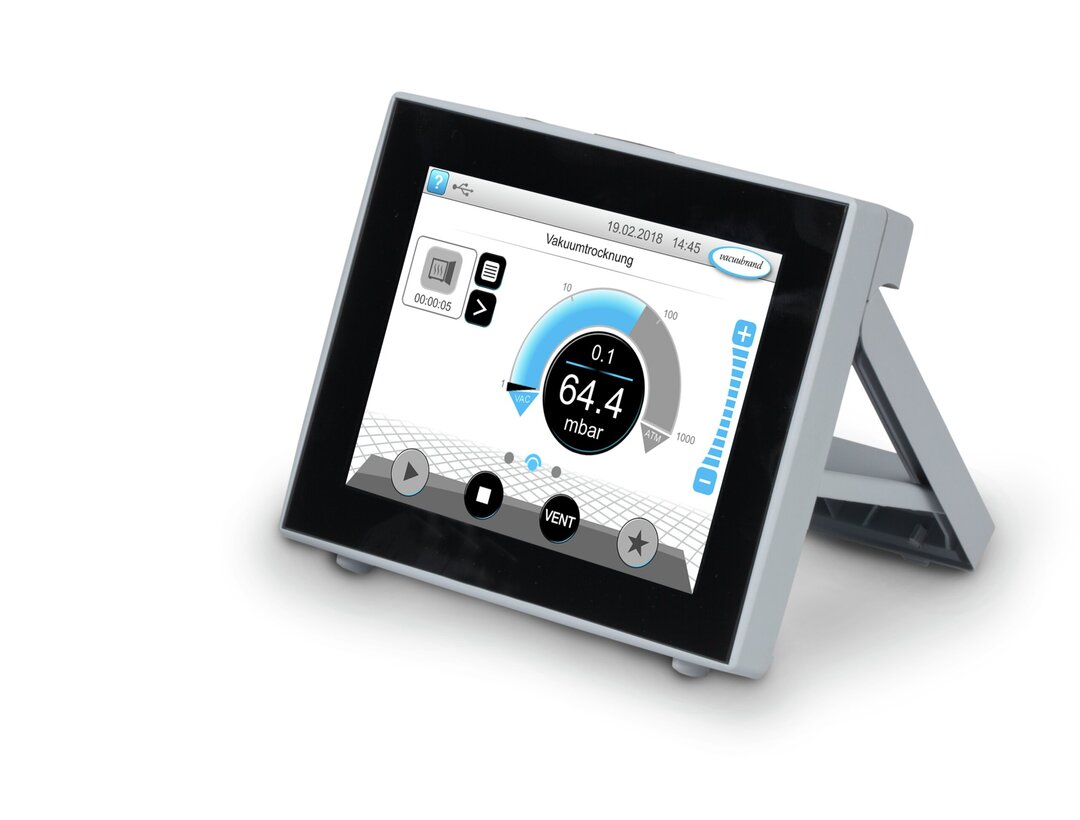 VACUU·SELECT Vakuum Controller,inklusive Sensor mit Belüftungsventil,Verlängerungskabel VACUU·BUS Länge 2 mund Steckernetzteil, 100-230V / 50-60Hz,Stecker CEE/CH/UK/US/AUS/CN