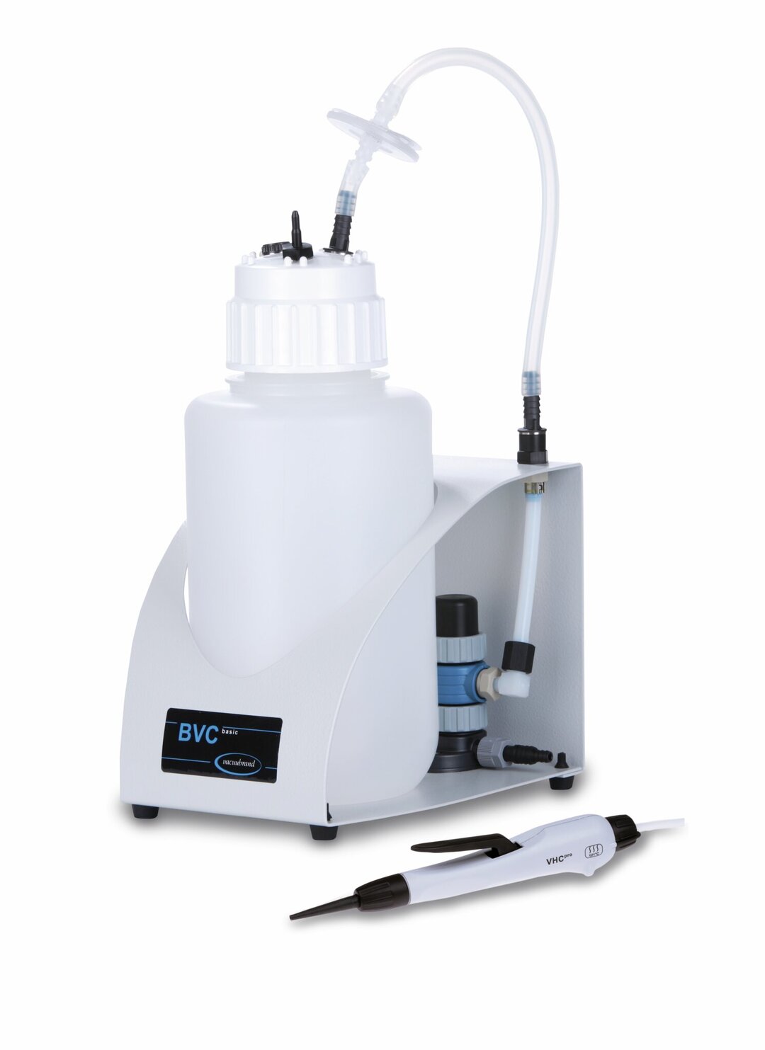 Système d'aspiration de liquid BVC basic,avec flacon collecteur de 4l en PP, avecVacuuHandControl VHCpro