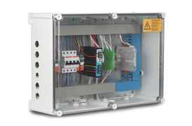 Connection Box 100,Anschlussbox zur vereinfachten Installation, Steuerungund Regelung von ATEX VARIO Chemie-Membranpumpen mitVakuum-Controller (VACUU·SELECT oder CVC 3000) undeinem Vakuumsensor (beides separat erhältlich)