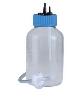 Flacon collecteur en verre 2L,
revêtu, avec filtre protecteur
et tuyau d'admission