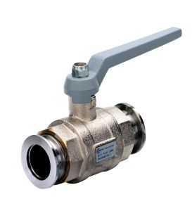 Ball valve VK 16, brass, small flange,
KF DN 16