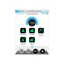 VACUU·SELECT gestion des utilisateurs