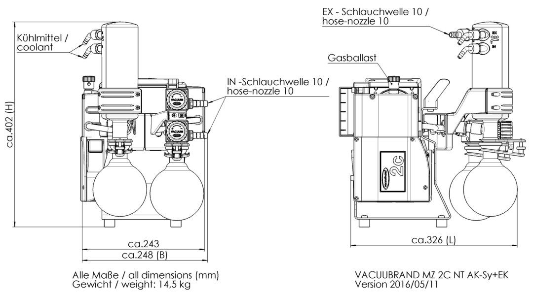 MZ 2C NT +AK SYNCHRO+EK Chemistry vacuum system | VACUUBRAND