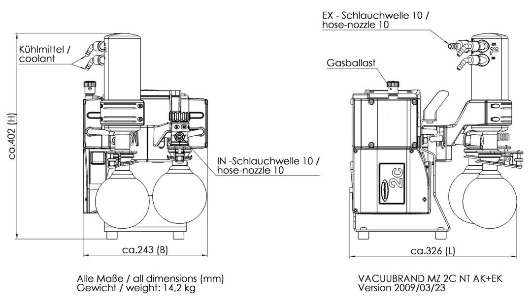 MZ 2C NT +AK+EK Chemistry vacuum system | VACUUBRAND