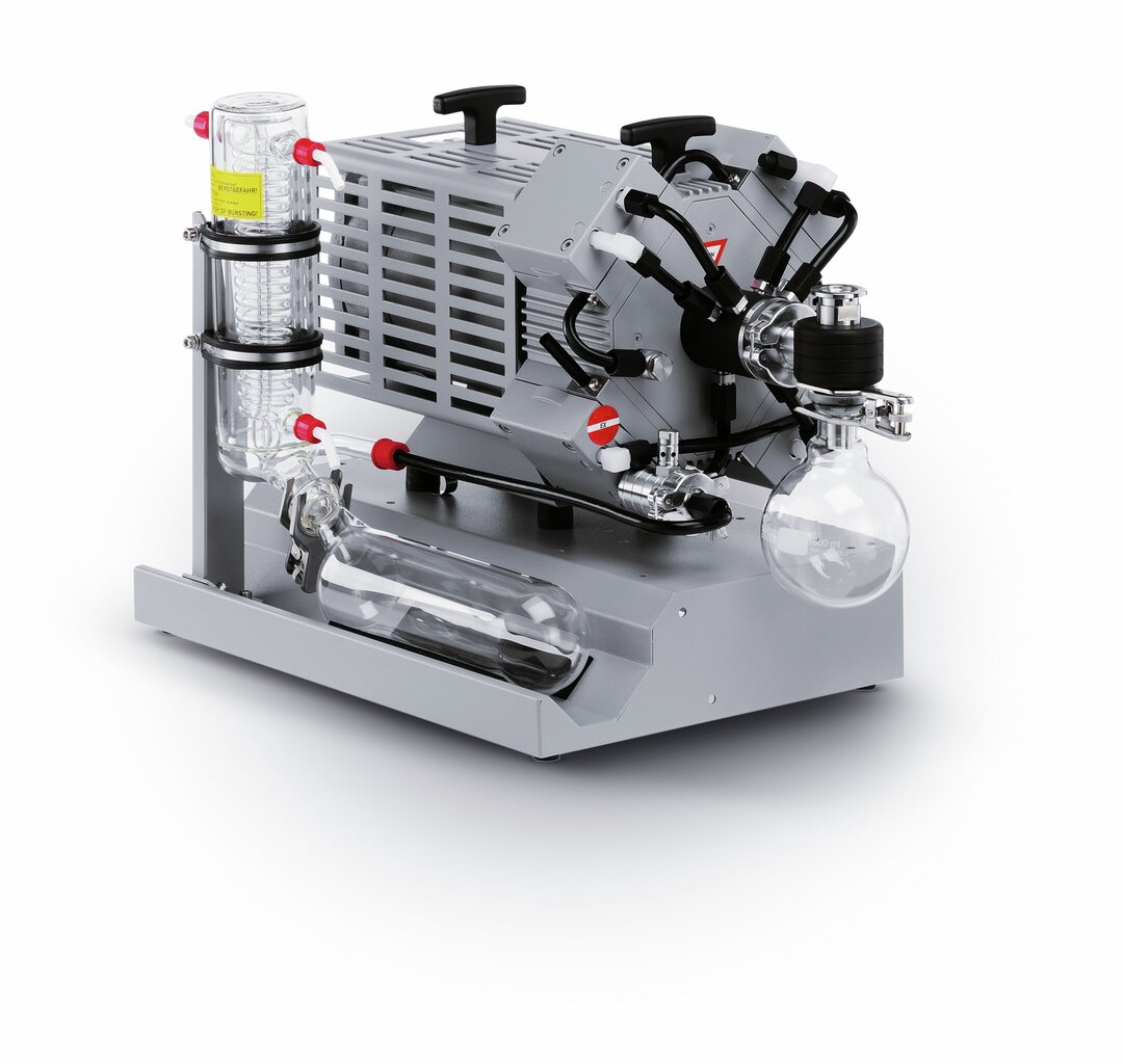 Chemistry pumping unitMD 4C EX VARIO +AK+EK,three stage, 230 V / 50 Hz,with ATEX approval:pumping chamber (pumped gases):II 2G Ex h IIC T3 Gb Xenvironment (without inert purge gas):II 3G Ex h IIB T4 Gc Xenvironment