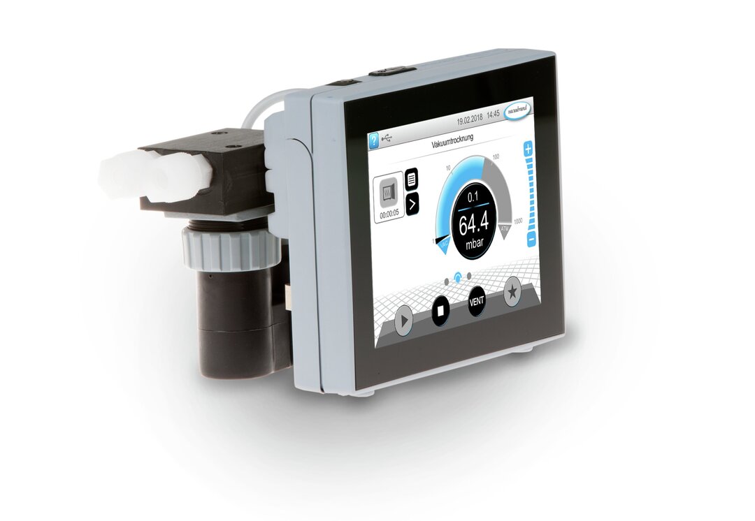 VACUU·SELECT complete controllerbuilt-in version, for VACUU·LAN work stations,with solenoid valve, PVDF/fluoroplastics,100-230V / 50-60Hz, plug CEE/CH/UK/US/AUS/CN