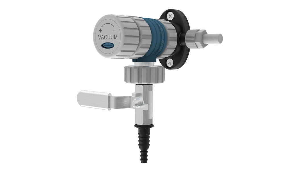 VACUU·LAN® Absperr- / Regelmodul VCL 02mit Anschlusselement A1, M35, zur Wand-montage bestehend aus A1, B1, C2, D1